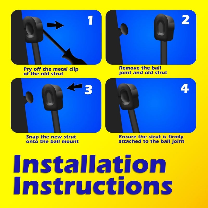 Tuff Support دعامات رفع خلفية Tuff Support 2 قطع (مجموعة) لهيونداي فيراكروز من 2007 إلى 2012، وهيونداي Ix55 من 2007 إلى 2013 مع طاقة - Image 3